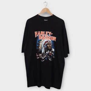 Vintage Harley Davidson Wile E Coyote T-Shirt XL Double Sided Biker Looney Tunes